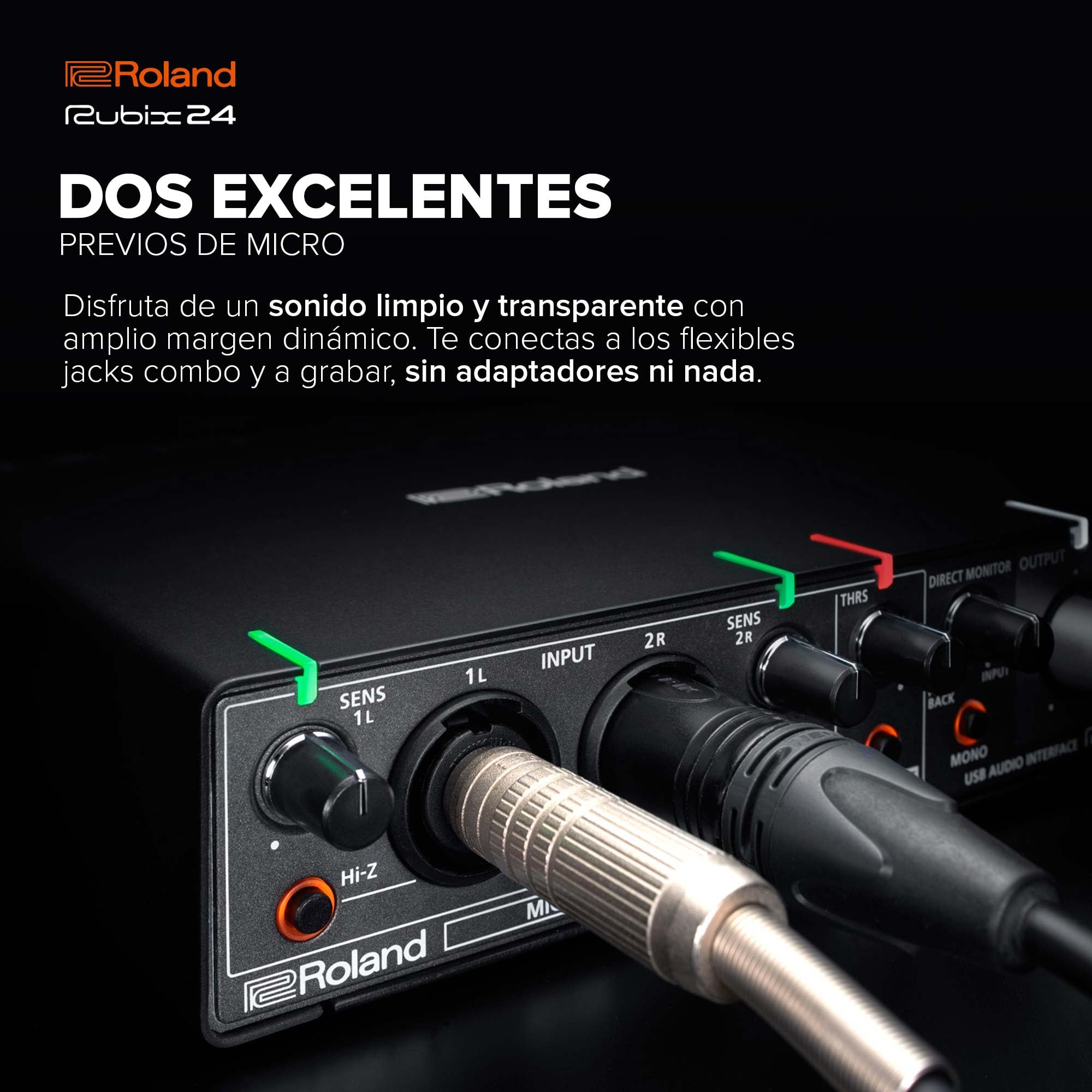 Roland Rubix24 Interfaz de audio USB de 2 entradas y 4 salidas
